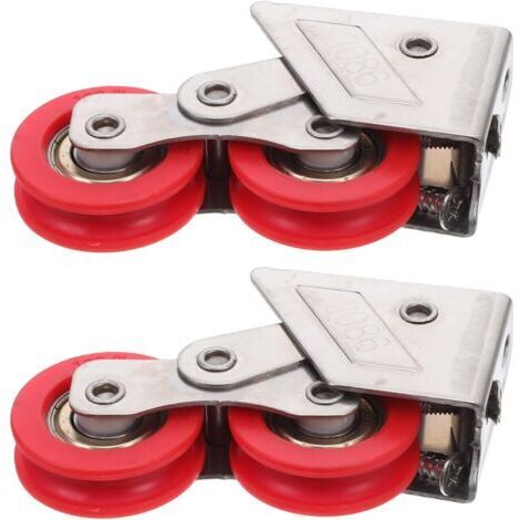 2pièces Roulettes Doubles Renforcées Pour Portes Coulissantes Verre Galets De Guidage Pour Fenêtres Et Placards Compatible Avec Rails De Porte