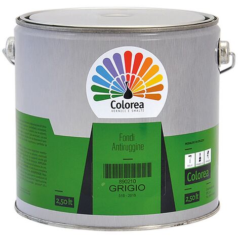 2PZ ANTIRUGGINE SINTETICA 'COLOREA' Lt. 2,5 Rosso ossido