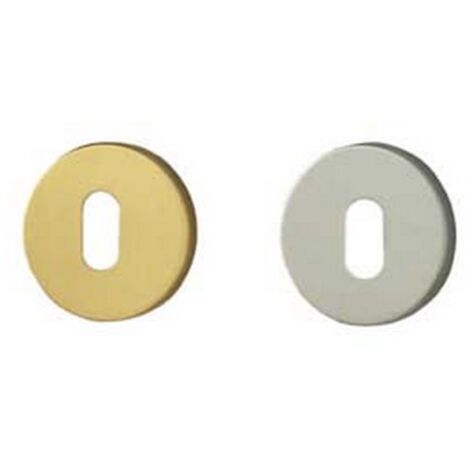 2PZ BOCCHETTE SERRATURE PATENT OTTONE  mm45 foro normale, ottone lucido