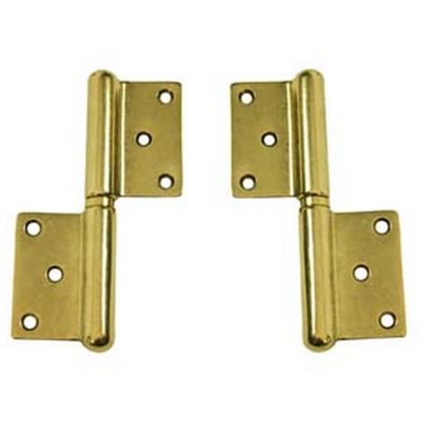 2PZ CERNIERA IN GROSSEZZA IN OTTONE LUCIDO - mm.100 DX