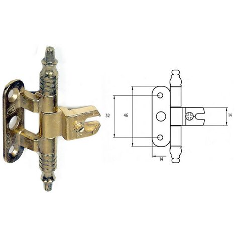 2PZ CERNIERA PER MOBILI 'A0113' oro