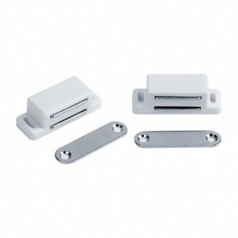 2pz chiusura magnetica piccola 45mm calamita cricchetto bianca cucina sportelli