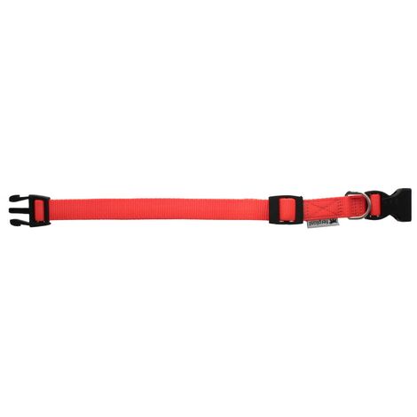 2PZ COLLARE "CLUB" C15 LUNGHEZZA CM 30-44 ARANCIO IN NYLON LARGHEZZA 15 MM