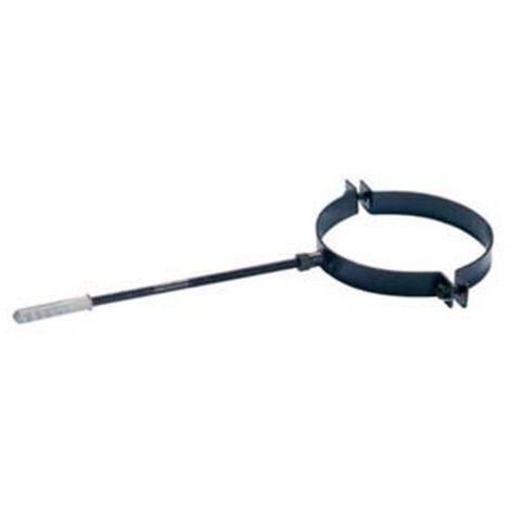 2PZ COLLARE REGGITUBO PER STUFE A PELLET PLUS NERO OPACO - ø cm.8