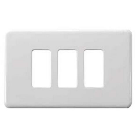 2PZ COPRINTERRUTTORI 3 POSTI IN NYLON - bianco art.0800.03