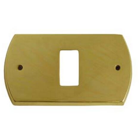2PZ COPRINTERRUTTORI BORDO TONDO 1 POSTO IN OTTONE LUCIDO - in ottone lucido