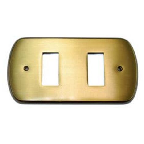 2PZ COPRINTERRUTTORI CRISTINA 2 POSTI IN OTTONE BRONZATO - in ottone bronzato