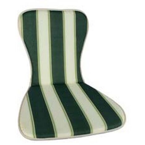 2PZ CUSCINO GRECIA RIGHE VERDI SEDIA MONOSCOCCA IMPILABILE cm48x78h. spessore