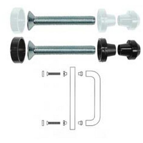 2PZ FISSAGGIO SINGOLO PER LEGNO-ALLUMINIO - mm.300/350 in nylon colore bianco