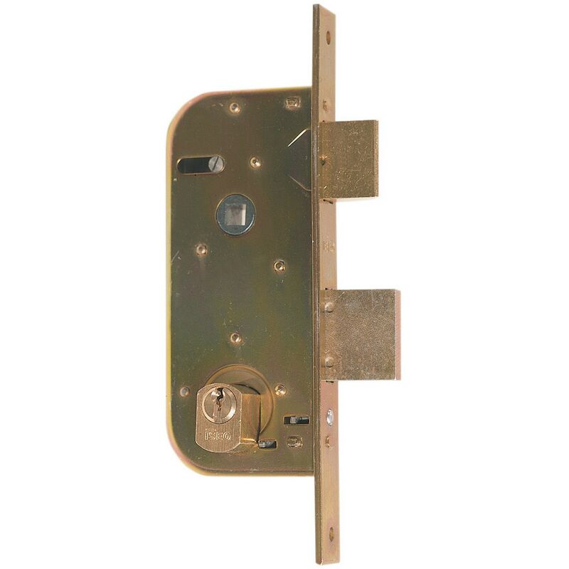 Image of Iseo Serrature - 2PZ iseo art. 620.35.0 serratura x cancello con cilindro tondo
