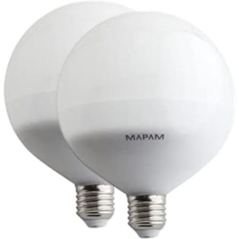 X10 Lampadina led E27 globo G80 8W luce fredda naturale calda bulbo sfera palla Mapam Luce Calda
