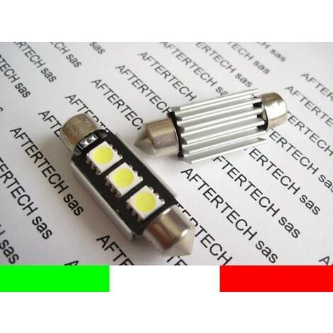 2x Lampadine LED SILURO 31mm C5W CANbus  Luce Bianca Potente 2 PIASTRE LED  6500K