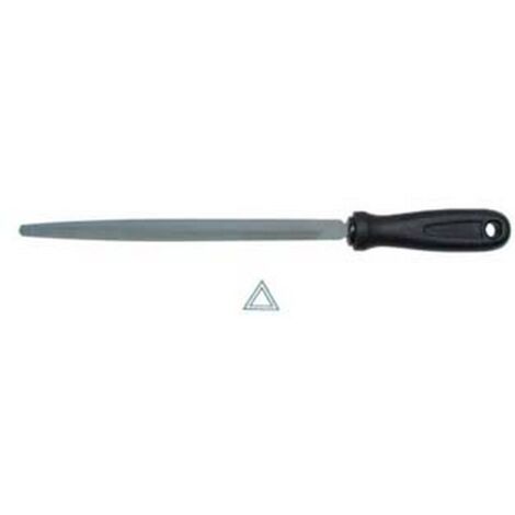 2PZ LIME TRIANGOLARI A BORDI VIVI REGOLARICON MANICO IN PLASTICA - 4" mm.100