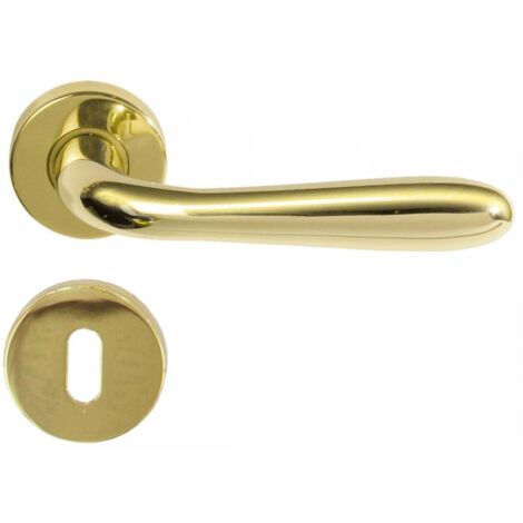2PZ MANIGLIA CON ROSETTA AGNONE ORO