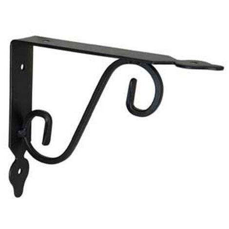 2PZ MENSOLE ORNAMENTALI BRACKETS EXTRA STRONG NERE - mm.300x30x250h. (13"x11")