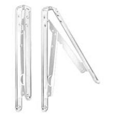 2PZ MENSOLE PIEGHEVOLI BIANCHE - mm.300x300 colore bianco