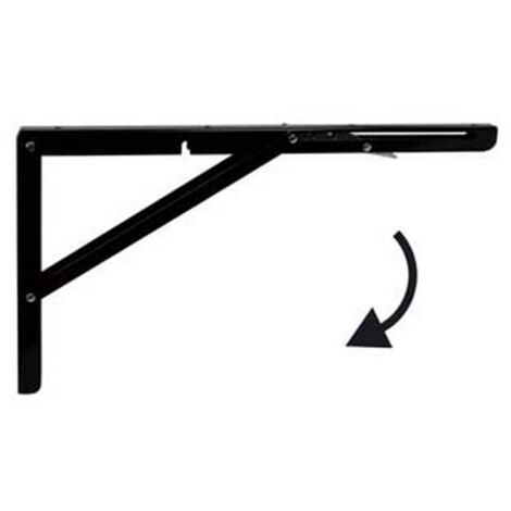 2PZ MENSOLE ROBUSTE PIEGHEVOLI NERE - mm.400x270h. colore nero