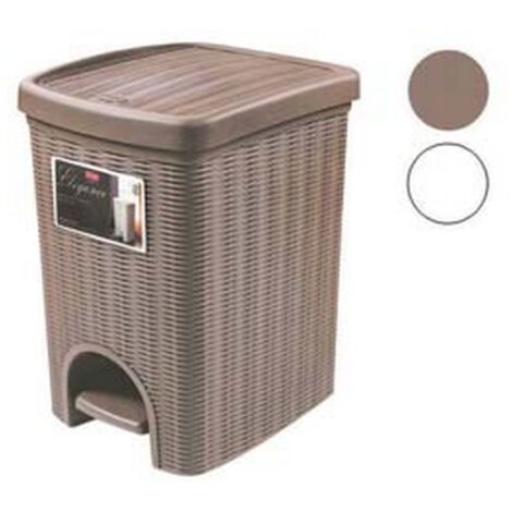 2PZ PATTUMIERA BAGNO ELEGANCE POLIPROPILENE LT.6 cm20,5x20,5x28h.