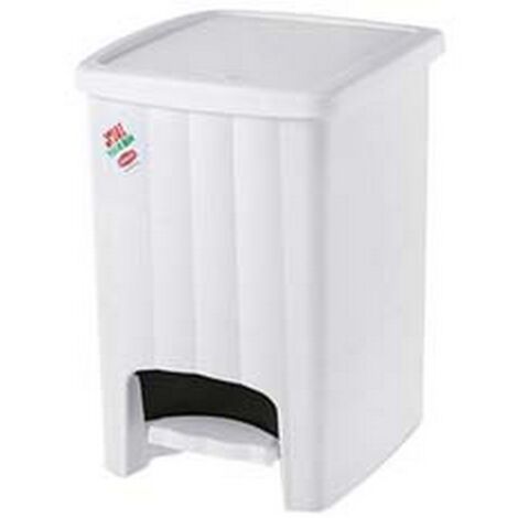 2PZ PATTUMIERA PEDALE MARGHERITA POLIPROPILENE LT.20 cm30x26x38,5h.