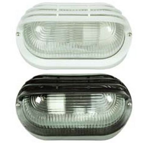 2PZ PLAFONIERA A PALPEBRA TRAFORATA - max 40w IP44 - mm.200x115x100h. colore ne