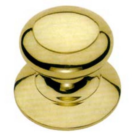 2PZ POMOLO MODELLO SPAGNA PER PORTONCINO IN OTTONE LUCIDO - ø mm.72 - base mm.8