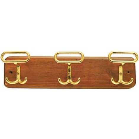 2PZ PORTABITI LEONZIO 3 POSTI NOCE/ORO - cm.32x8,5h.