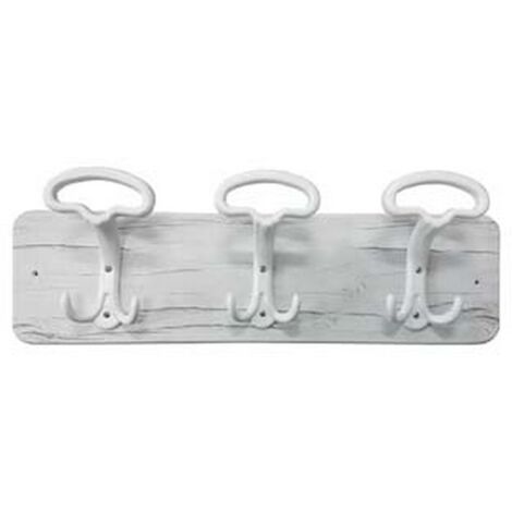 2PZ PORTABITI SHABBY CHIC 3 POSTI BIANCO - cm.48x16,5h.
