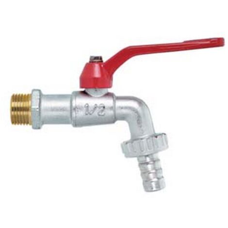 2PZ RUBINETTO A SFERA CON MANIGLIA A LEVA - M 1" con portagomma F 1"