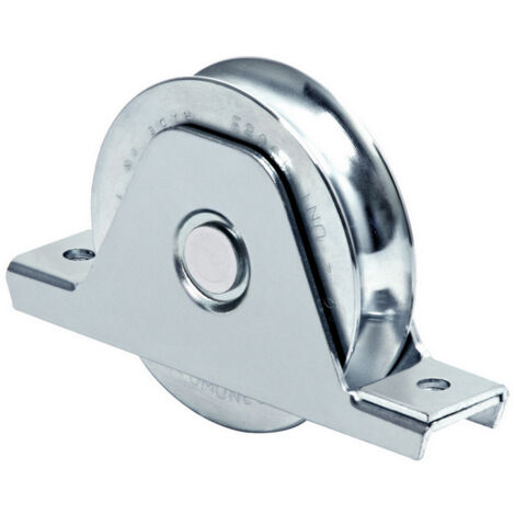 2PZ RUOTA PER CANCELLI CON SUPPORTO GOLA U 1 cuscinetto art. 337 mm.120x25