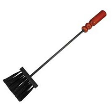 2PZ SCOPINO SETOLE NYLON PER CAMINO MANICO LEGNO - cm.55h. (725 BIS)