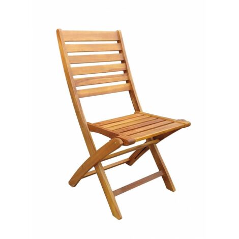 2PZ SEDIA LEGNO PIEGHEVOLE SENZA BRACCIOLI CM 49X61X92