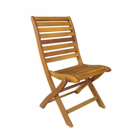 2PZ SEDIA LEGNO PIEGHEVOLE SENZA BRACCIOLI CM 56X60X90