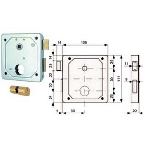 2PZ SERRAT. APPLIC. CANCELLI 2 MANDATE E SCROCCO SEPARATO + QUADRO CILINDRO TON