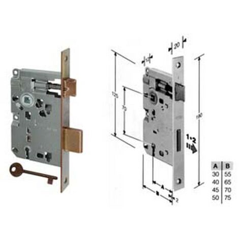 2PZ SERRATURA BUSSOLA RIDOTTA INFILARE BORDO QUADRO BRONZATO mm40 bordo