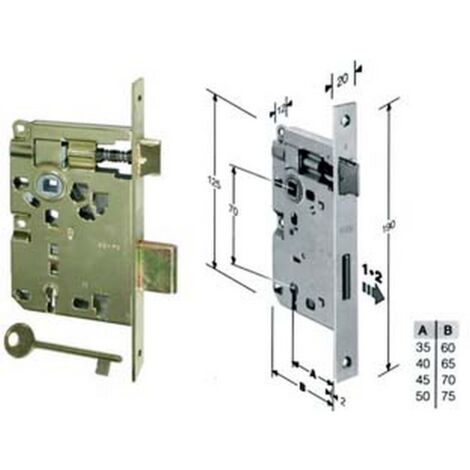 2PZ SERRATURA BUSSOLA RIDOTTA INFILARE BORDO QUADRO OTTONATO mm45 bordo
