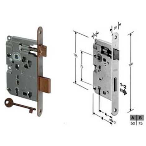 2PZ SERRATURA BUSSOLA RIDOTTA INFILARE BORDO TONDO BRONZATO mm50 bordo acciaio