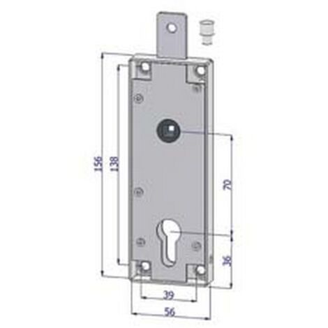 2PZ SERRATURA PER BASCULANTE CILINDRO EUROPEO 2291 - (2291XZB2070)