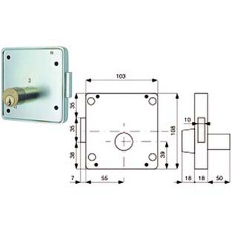 2PZ SERRATURE APPLIC. PER CANCELLI 2 MANDATE SOLO CATENACCIO CILINDRO FISSO 426