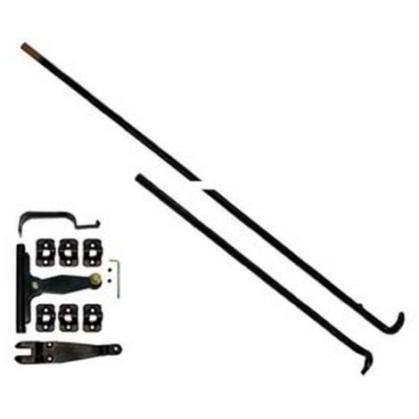 2PZ SPAGNOLETTE PER BALCONE COMPLETE IN KIT NERE - cm.240h. per balcone
