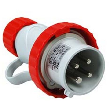 2PZ SPINA INDUSTRIALE VOLANTE ARGO ROSSA 3P+T CEE IP67 - 16A colore rosso 70144