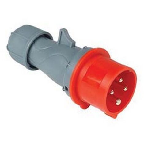 2PZ SPINA INDUSTRIALE VOLANTE BLU 3P+E CEE IP44 -16A colore rosso