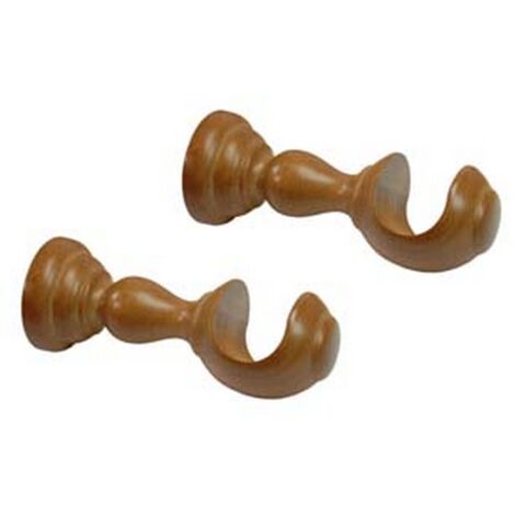 2PZ SUPPORTO APERTO MM.35 IN LEGNO OLMO PER SCORRITENDA - cm.18