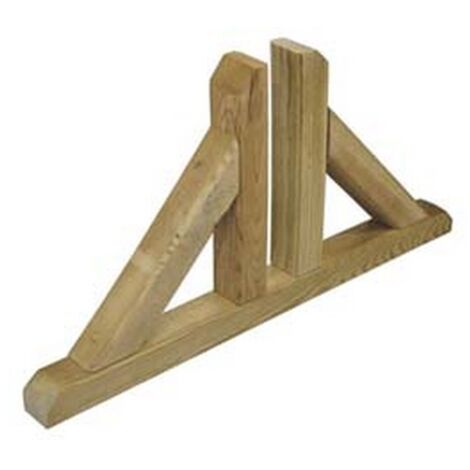 2PZ SUPPORTO PIEDE DOPPIO IN PINO IMPREGNATO  - cm..60x4,5x30h.