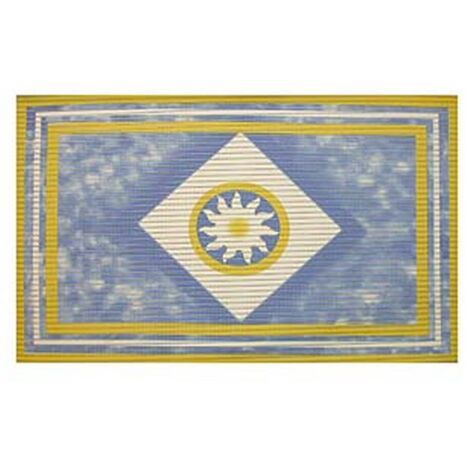 2PZ TAPPETINO ANTISCIVOLO RETTANGOLARE FANTASIA CELESTE  - cm.80x50