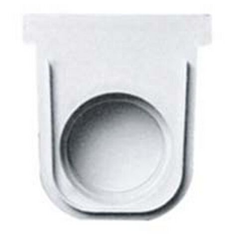 2PZ TAPPO POLIPROPILENE CANALETTA CM.50 COLORE GRIGIO cm13x14h.  cm7,5 9