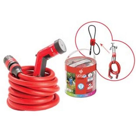 2PZ TUBO ESTENSIBILE "YOYO UP" CON RACCORDI, LANCIA E SUPPORTO - mt.12-13/25