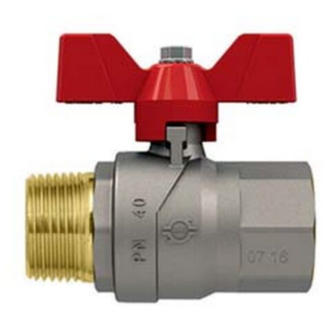 2PZ VALVOLA A SFERA M/F CON MANIGLIA A FARFALLA "EVOLUTION" - MF 3/4" - pressione esercizio 40 bar