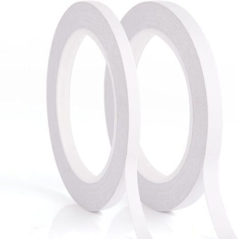 2RollsofDoubleSidedTapeforDIYOfficeCraftClassroomwith25mperroll(6mmand9mm)