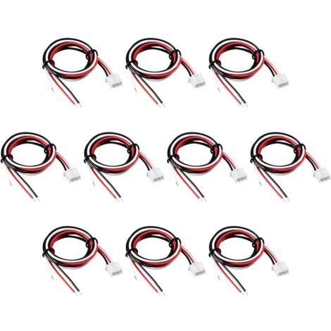 2S Femelle-xH 3Broches Balance Extension fil de plombs [pour Lipo Batterie] - 26AWG /50cm /10pcs