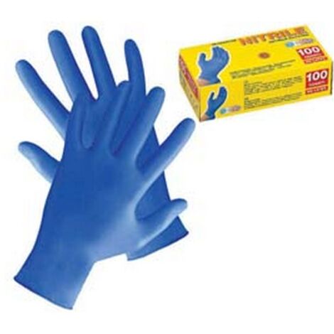 2SCATOLE GUANTI IN NITRILE SENZA POLVERE AZZURRI - tg.M in conf. da pz.100 (PG506.20